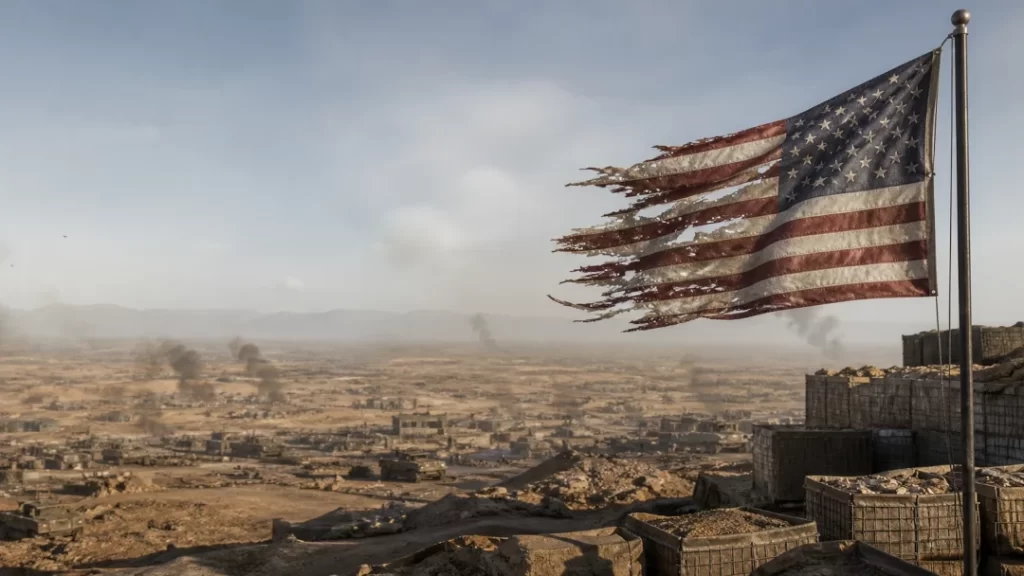 Flag over the battlefield s