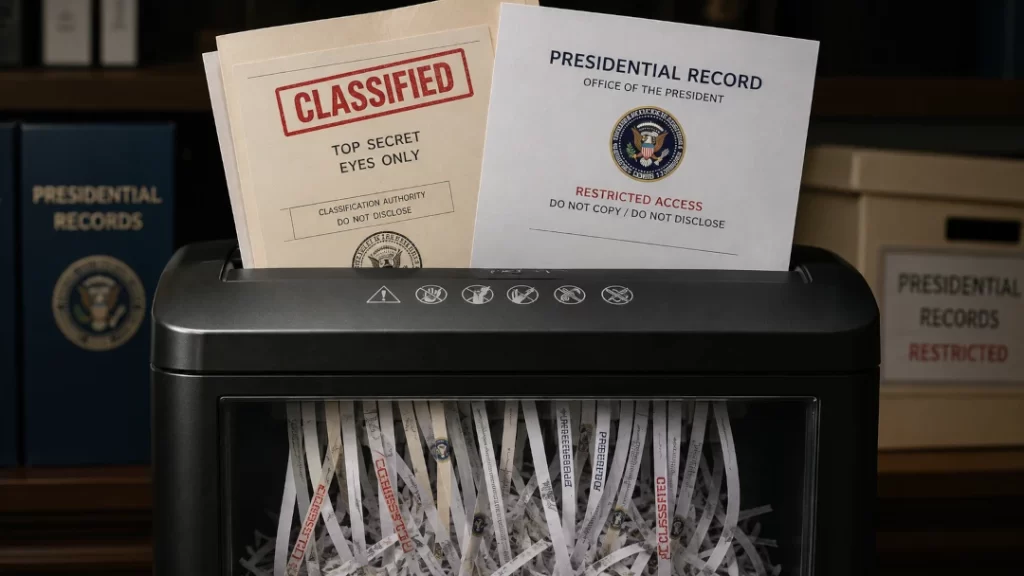 Paper Shredding of Presidential Documents