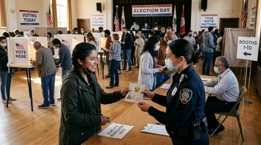 Voter-showing-papers