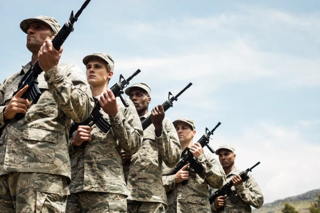 group-of-military-soldiers-standing-with-rifles
