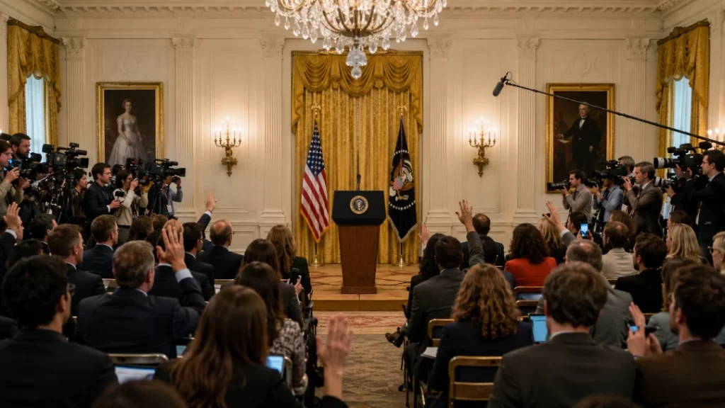 An empty podium in search of a leader