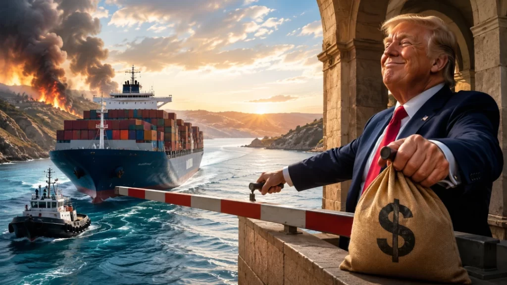 Trump sets up a toll both on the Straight